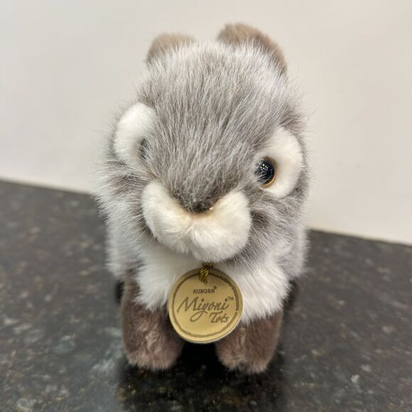 Baby Bunny Tan Miyoni Tots Aurora Plush Stuffed Animal 7" Easter Basket - Picture 2 of 9